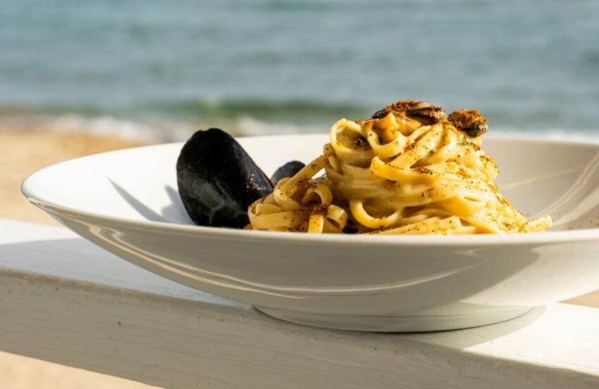 Un piatto del ristorante Bazzano Beach a Sperlonga